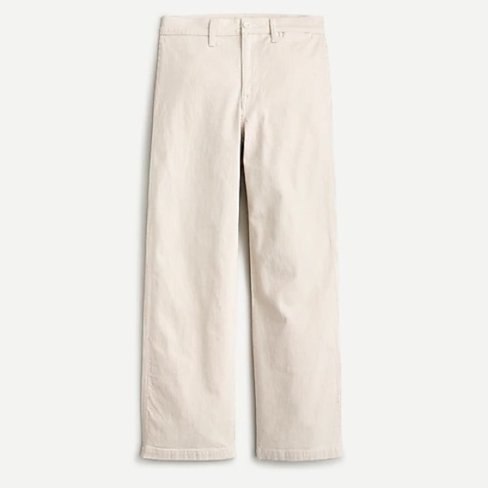 J.Crew Tall Slim wide-leg jean in khaki stripe 30T